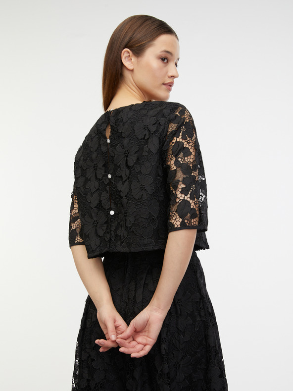 Orsay Črna ženska čipkasta bluza ORSAY