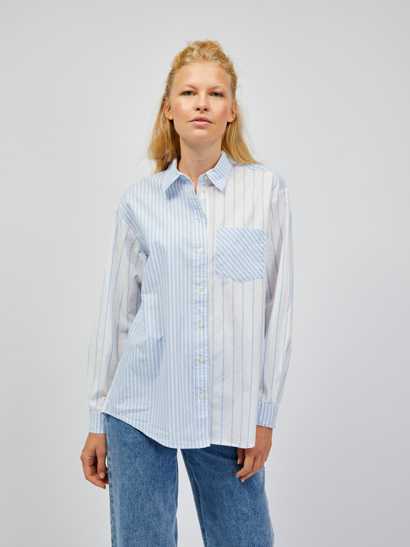 GAP Pruhovaná košeľa oversize GAP