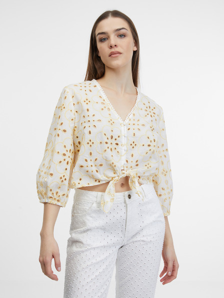 Orsay Rumeno-bela ženska bluza ORSAY