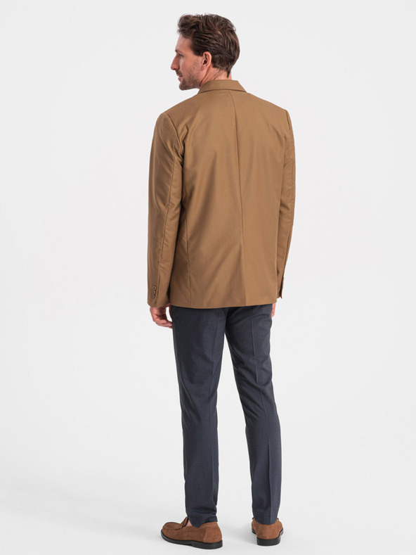 Ombre Clothing Svetlo rjava moška jakna Ombre oblačila