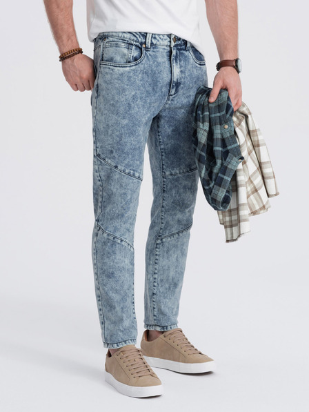 Ombre Clothing Modre moške kavbojke ozkega kroja Ombre Clothing