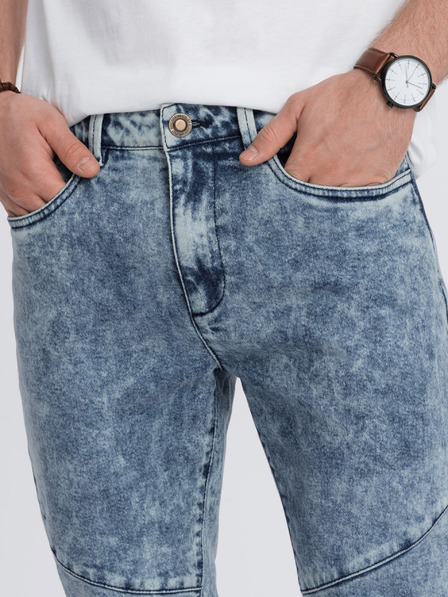 Ombre Clothing Modre moške kavbojke ozkega kroja Ombre Clothing