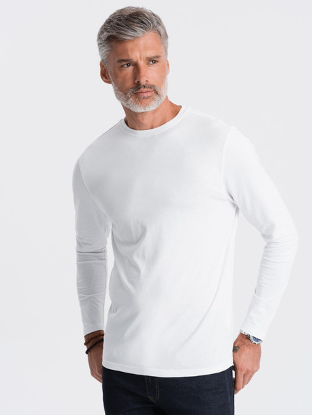 Ombre Clothing Bela moška osnovna majica Ombre oblačila