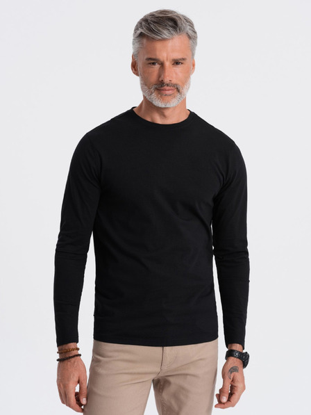 Ombre Clothing Črna moška osnovna majica Ombre Clothing