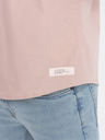Ombre Clothing Svetlo rjava moška majica s kratkimi rokavi Ombre Clothing