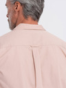 Ombre Clothing Svetlo rjava moška majica s kratkimi rokavi Ombre Clothing