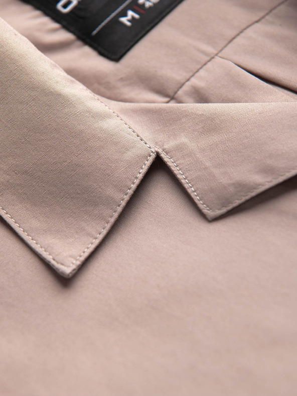 Ombre Clothing Svetlo rjava moška majica s kratkimi rokavi Ombre Clothing