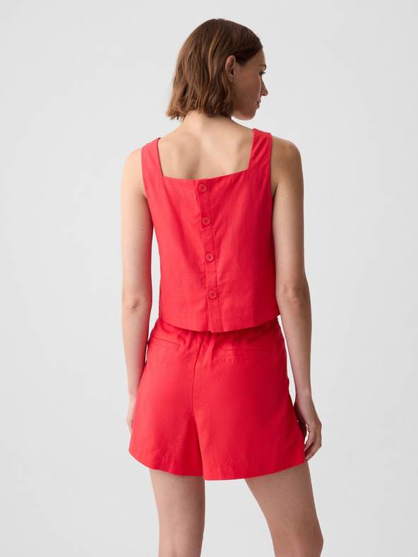 GAP Crop top iz lanenega blenda GAP