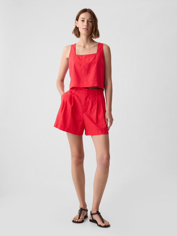 GAP Crop top iz lanenega blenda GAP