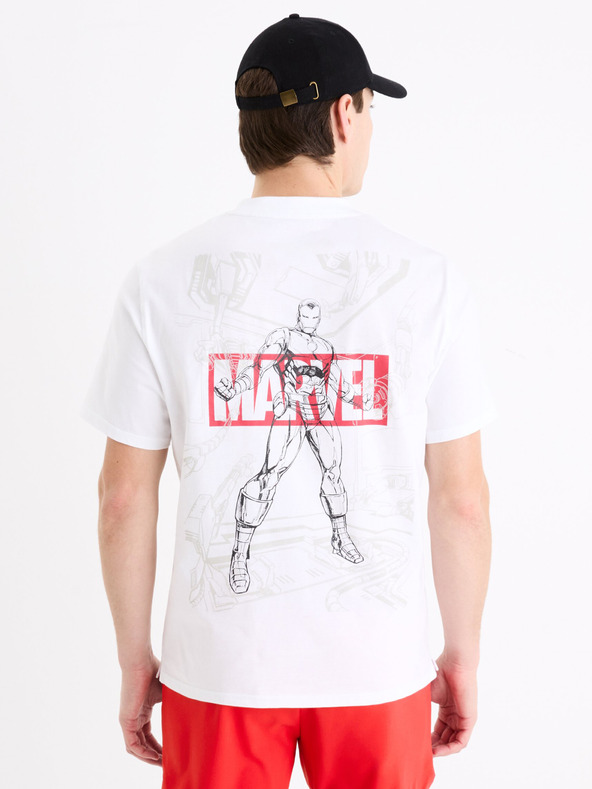 Celio Bela moška majica s potiskom Celio Marvel Iron Man
