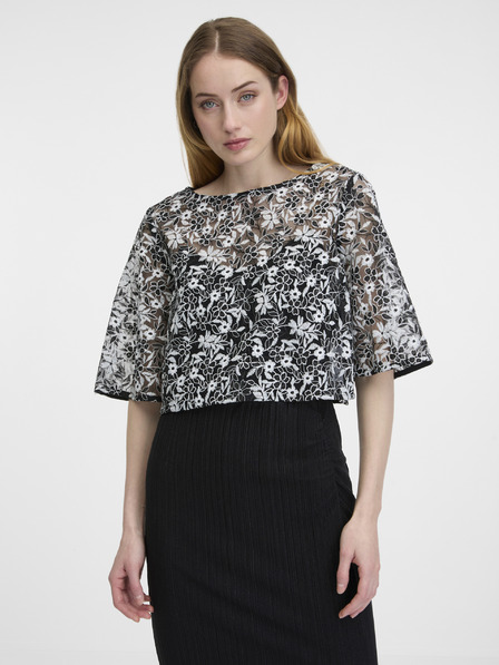 Orsay Črna ženska vzorčasta bluza ORSAY