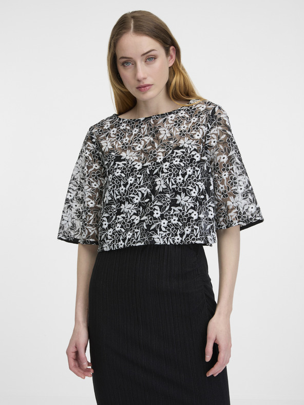 Orsay Črna ženska vzorčasta bluza ORSAY