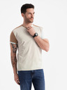Ombre Clothing Rjava moška majica Ombre Clothing