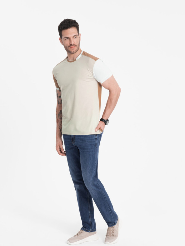 Ombre Clothing Rjava moška majica Ombre Clothing