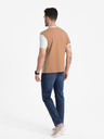 Ombre Clothing Rjava moška majica Ombre Clothing