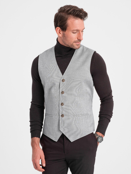 Ombre Clothing Svetlo siv moški jopič iz žakarja Ombre Clothing