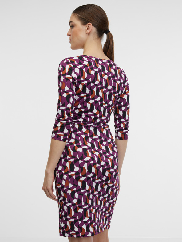 Orsay Vijolična ženska vzorčasta obleka ORSAY