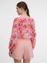 Orsay Rožnata ženska cvetlična bluza ORSAY