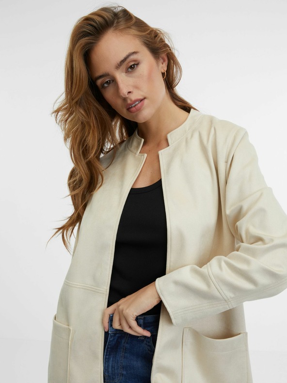 Orsay Bež ženska usnjena jakna ORSAY