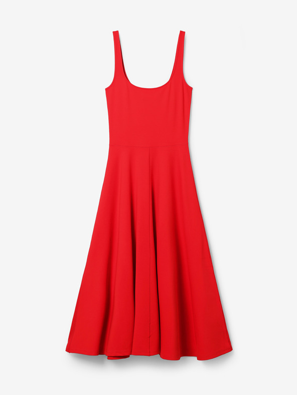 Desigual Rdeča Desigual Haria ženska midi obleka