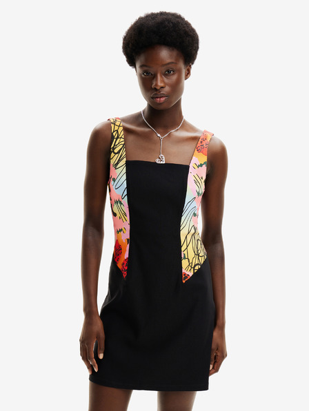 Desigual Desigual x M. Christian Lacroix Marbella Črna ženska obleka
