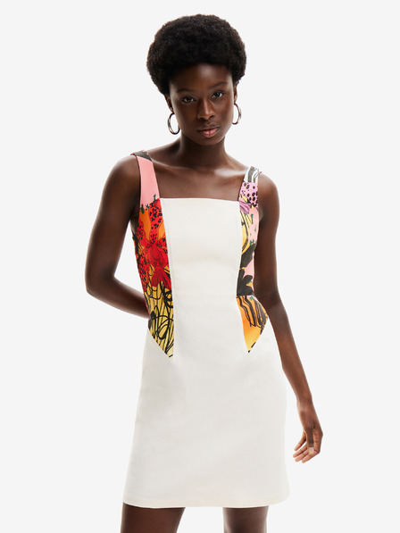 Desigual Desigual x M. Christian Lacroix Marbella kremna ženska obleka