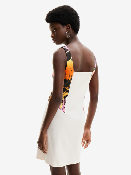 Desigual Desigual x M. Christian Lacroix Marbella kremna ženska obleka