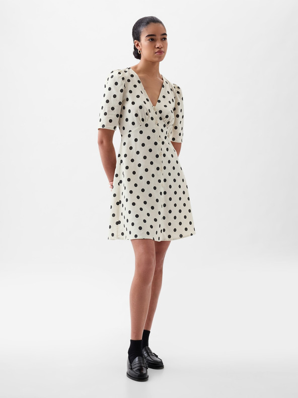 GAP Lanene pike mini obleke GAP