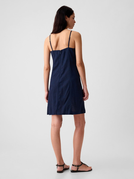 GAP Lanene mini obleke GAP