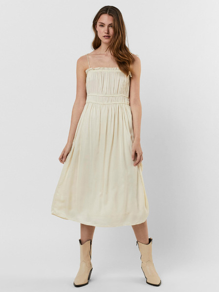 Vero Moda Kremasta obleka VERO MODA Helyn