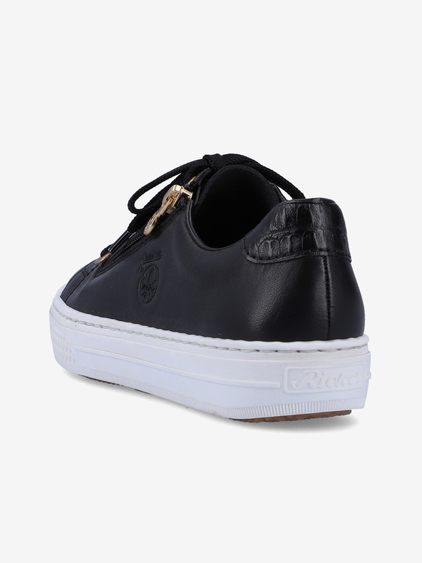 Rieker Črne ženske usnjene superge Rieker