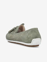 Rieker Zeleni ženski mokasini iz semiša Rieker