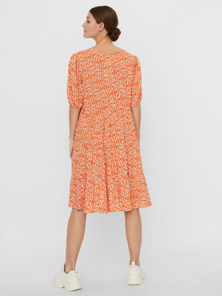 Vero Moda Oranžna vzorčasta ohlapna obleka VERO MODA Hanna