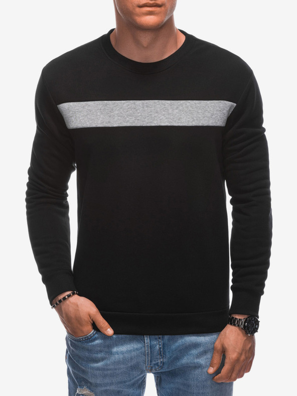 Edoti Moška majica s kapuco 1598B - črna