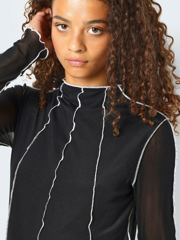 Noisy May Črna ženska midi obleka Noisy May Carrie