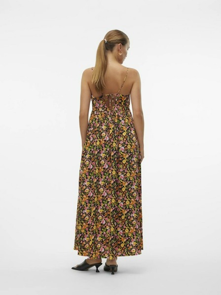 Vero Moda Vero Moda Page ženska rumena in oranžna cvetlična maksi obleka