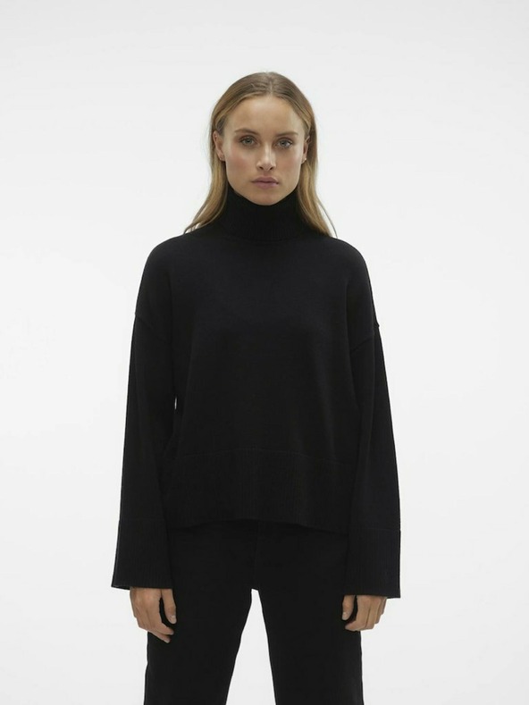 AWARE by VERO MODA Črni ženski rolokavs AWARE by VERO MODA Gisela