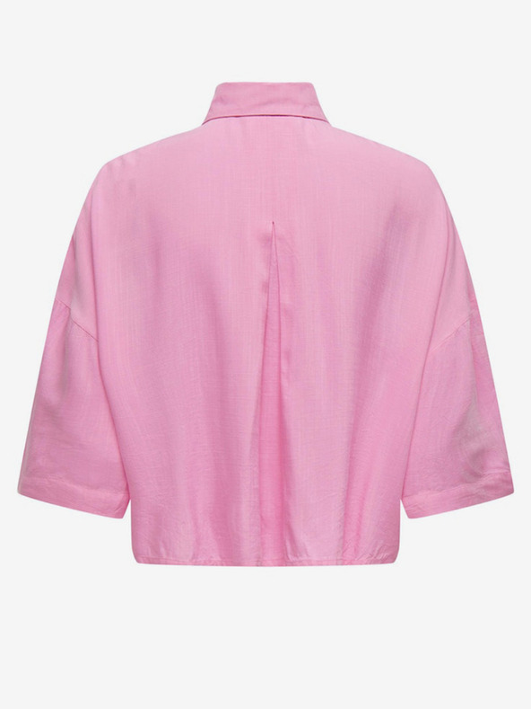 ONLY Rožnata ženska oprijeta majica ONLY Astrid