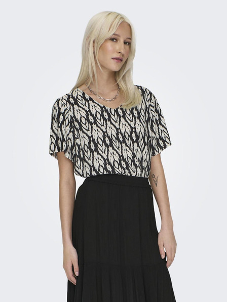 ONLY Črna ženska vzorčasta bluza ONLY Susan