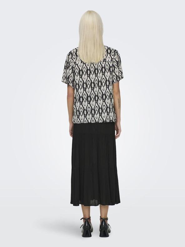 ONLY Črna ženska vzorčasta bluza ONLY Susan