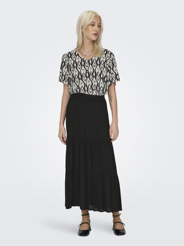 ONLY Črna ženska vzorčasta bluza ONLY Susan