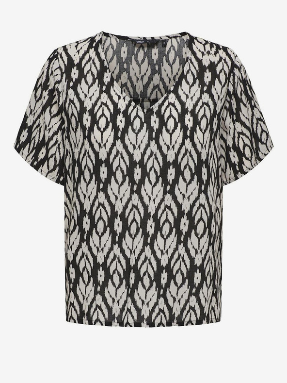 ONLY Črna ženska vzorčasta bluza ONLY Susan