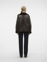 Vero Moda VERO MODA Emmy temno rjava ženska usnjena jakna