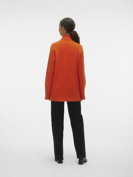Vero Moda Oranžni ženski pulover VERO MODA Goldneedle