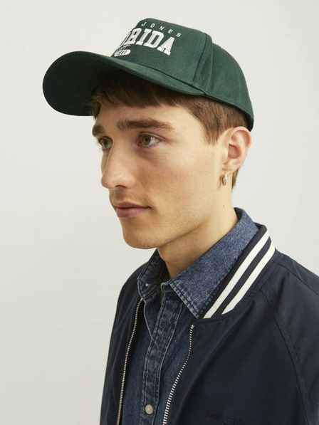 Jack & Jones Temno zelena moška kapa Jack & Jones Citi