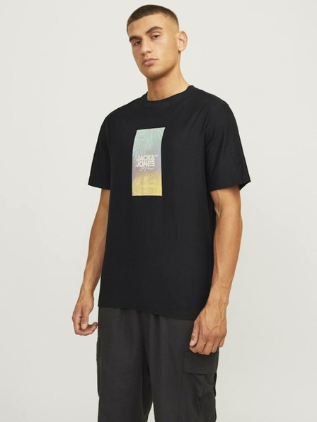 Jack & Jones Črna moška majica Jack & Jones Aruba