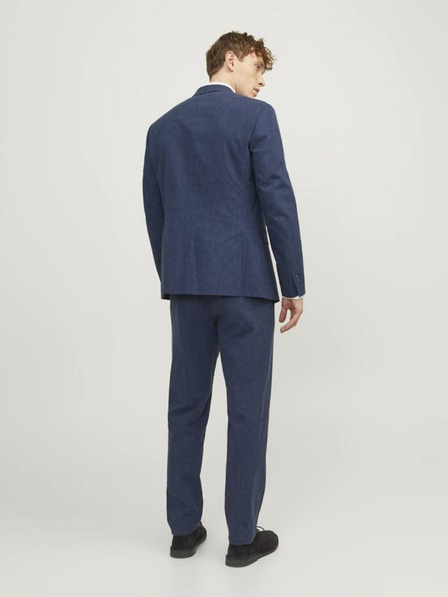 Jack & Jones Temno modre moške lanene hlače Jack & Jones Riviera