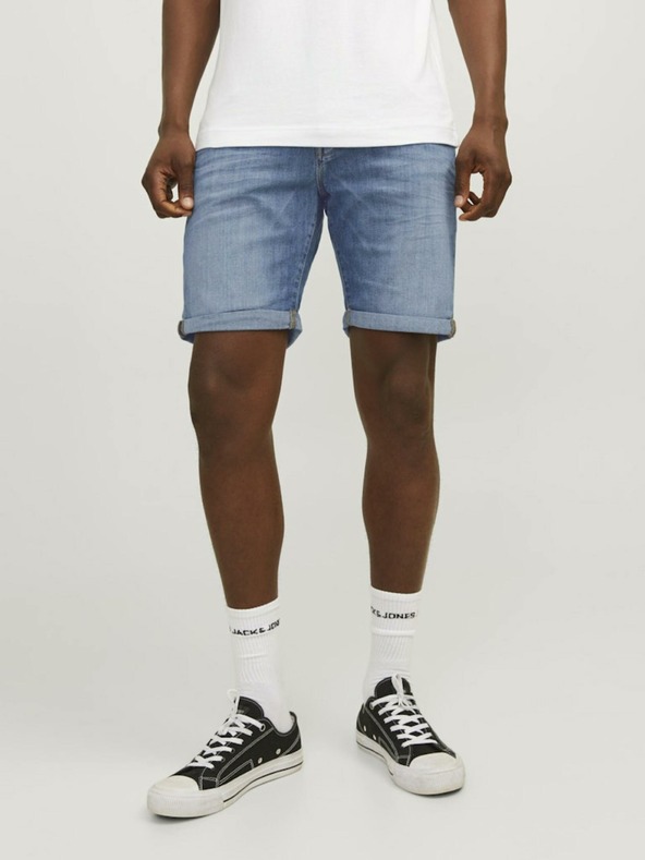 Jack & Jones Modre moške kratke hlače iz džinsa Jack & Jones Rick