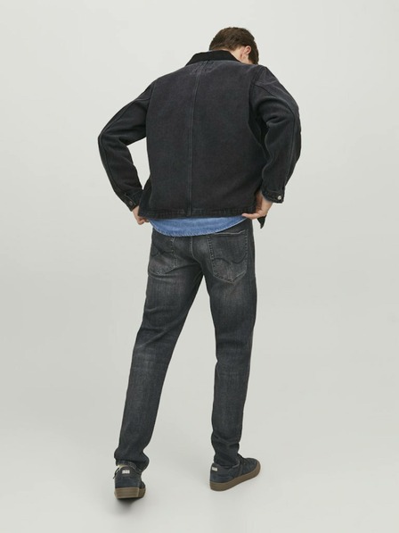 Jack & Jones Črne moške kavbojke ravnega kroja Jack & Jones Mike