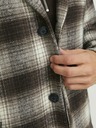 Jack & Jones Rjava moška jopa Jack & Jones Zac iz volnene kockaste tkanine